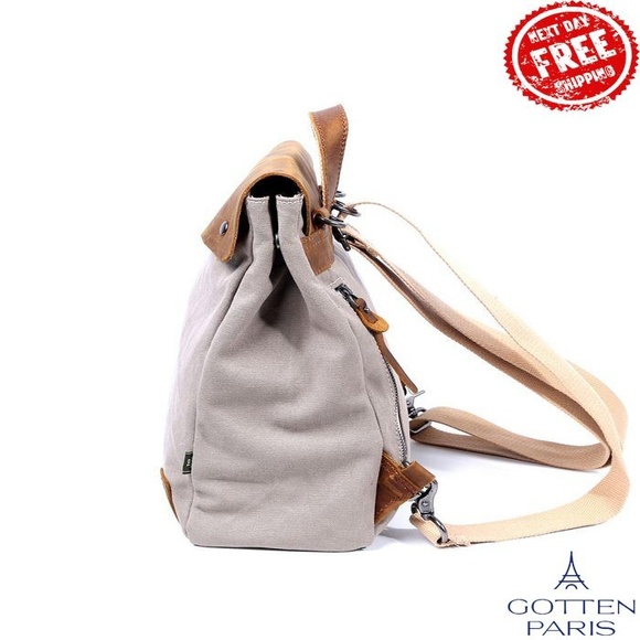 Cooper Convertible Canvas Backpack Ivory Women's Bag - Picture 2 of 9